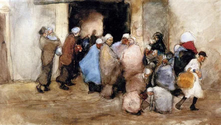 Verteilung der Suppe